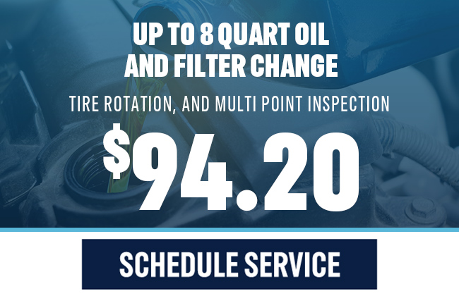 oil change special with 8 quarts oil