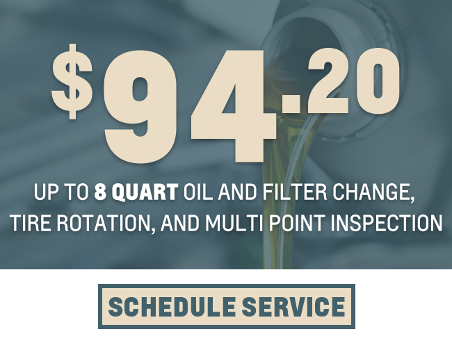 oil change special with 8 quarts oil