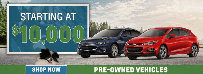 pre-owned vehicles starting at $12,000
