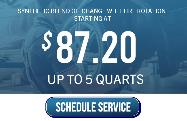 Synthetic blend with tire rotation