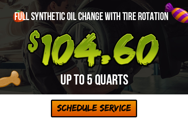 Full Synthetic oil change with tire rotation