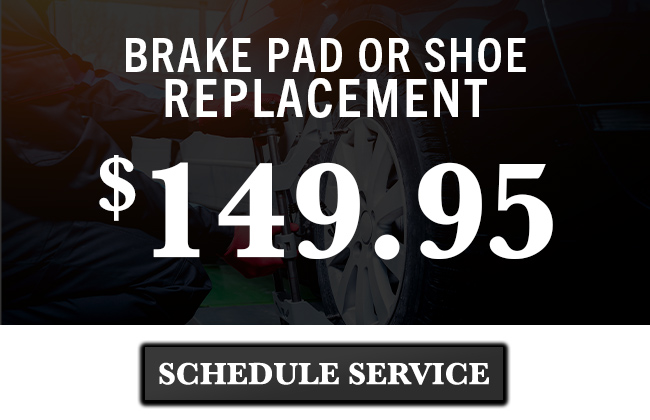 brake pad or shoe replacement offer