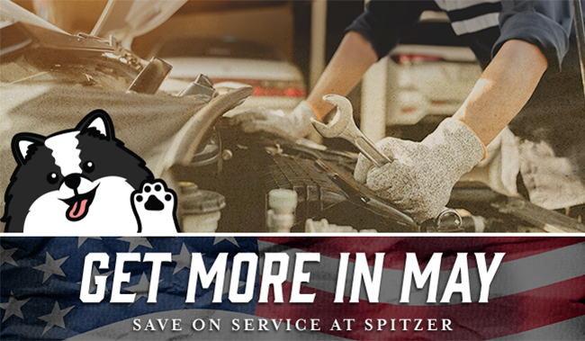 Get more in May - save on service at Spitzer
