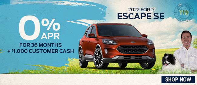 2022 Ford Escape vehicle promotional offer