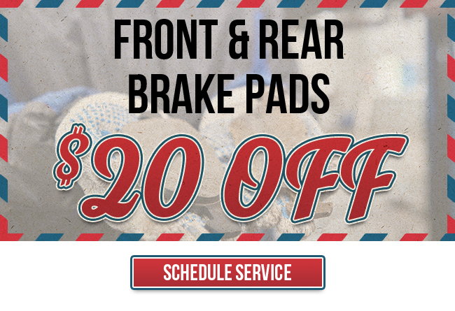 Front and rear brake pads Special