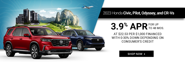 2023 Honda Civic, Pilot Odyssey and CRV