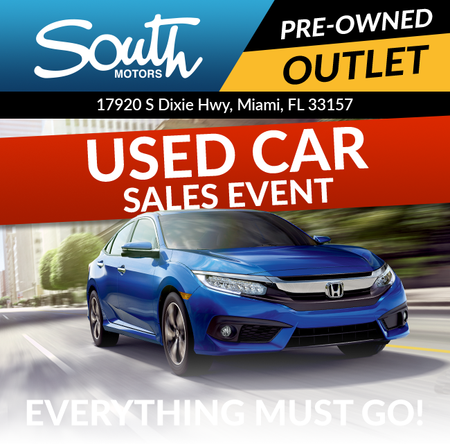 South Motors Used Car Sales Event - everything must go