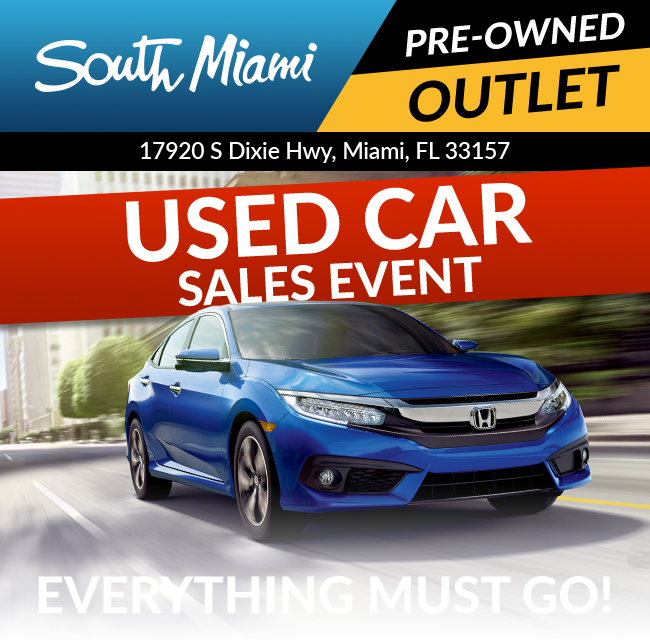 Honda of South Miami Used Car Sales Event - everything must go