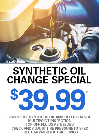 $39.99 Synthetic Oil Change Special 