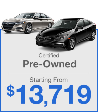 Certified Pre-owned Starting From: $13,719