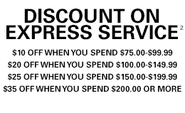 DISCOUNT ON EXPRESS SERVICE