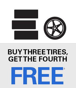 Buy 3 Tires get the Fourth FREE