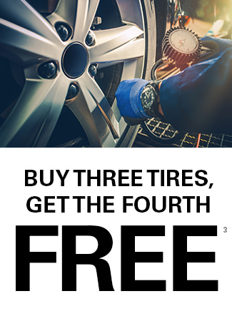 Buy 3 Tires, Get 1 Free