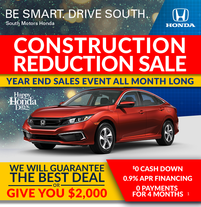 Construction reduction sale - year end sales event all month long