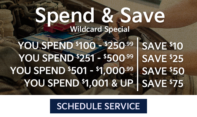 Wildcard Special, the more you spend the higher your savings