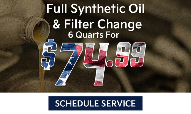 Full Synthetic Oil and Filter Change 6 quart