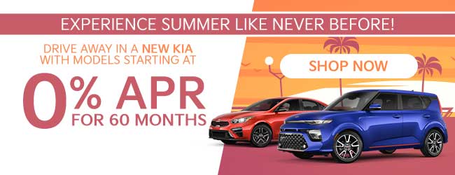 Drive Away In A New Kia With Models Starting At 0% APR For 60 Months