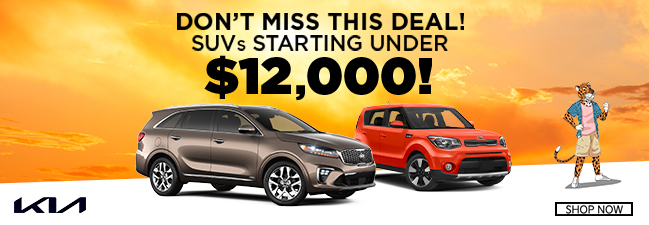 don't miss this deal. SUVs starting under $12,000