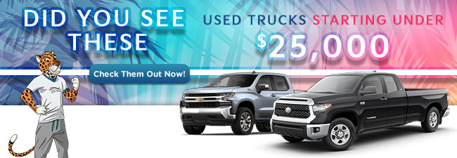 Used trucks Starting under $25,000