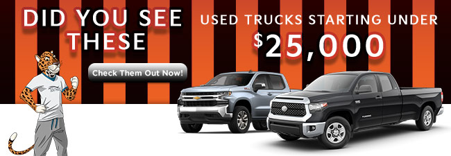 Used trucks Starting under $25,000