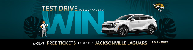 test drive for a chance to win free tickets to see Jacksonville Jaguars