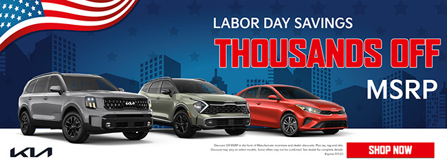 Labor Day Savings, Thousands off MSRP