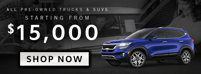 Pre-Owned Trucks & SUVs starting at $15,000