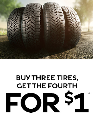 Buy 3 Tires, Get the 4th for $1 