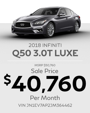 New 2018 INFINITI Q50 3.0T Luxe