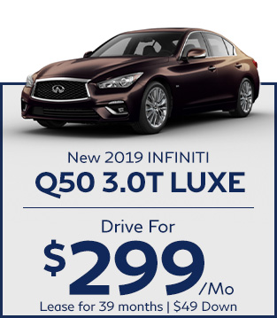 New 2019 INFINITI Q50 3.0t LUXE $299