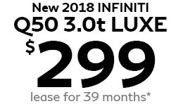 New 2018 Infiniti Q50 3.0t LUXE For $299 Per Month