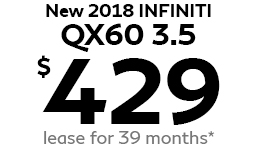 New 2018 Infiniti QX60 3.5 For $429 Per Month