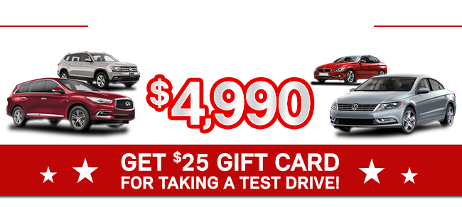 Pre-Ownded Starting from $4,995