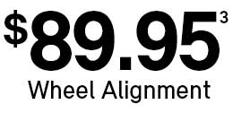 $89.95 Wheel Alignment