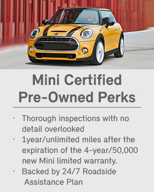 Mini Certified Pre-Owned Perks