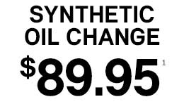 $89.95 Synthetic Oil Change