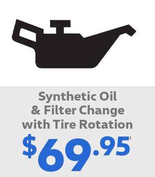 $69.95 Synthetic Oil & Filter Change with Tire Rotation