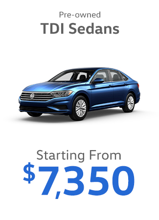 Pre-owned TDI Sedans Starting from $7,350
