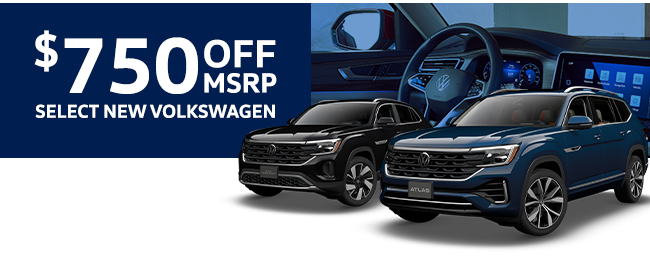 Off MSRP on select new Volkswagen