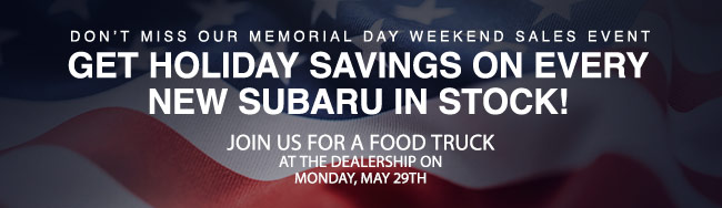 Memorial Day Savings New in Stock Subaru