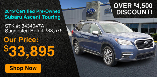 Special offer on 2019 Subaru Ascent