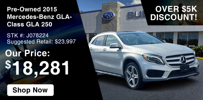 Special offer on 2015 Mercedes-Benz GLA-250