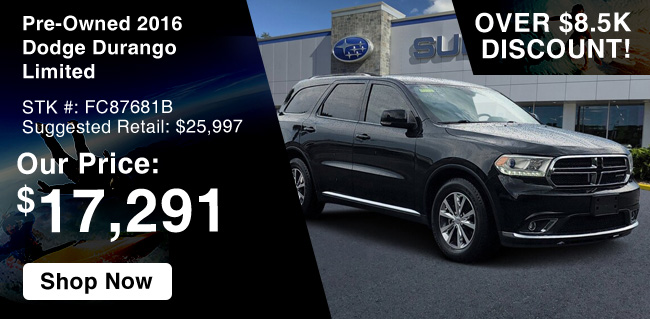 Special offer on Dodge Durango