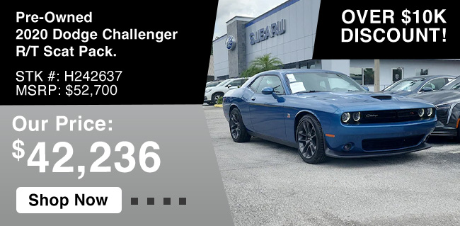 Special offer on Dodge Challenger with scat pack