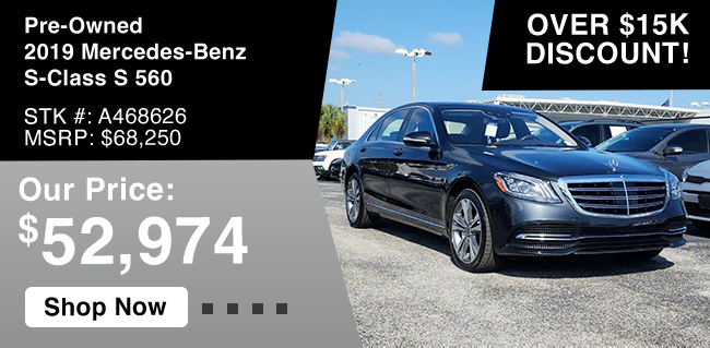 Special offer on Mercedes-Benz S-Class offer