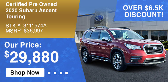 pre-owned 2020 Subaru Ascent Touring