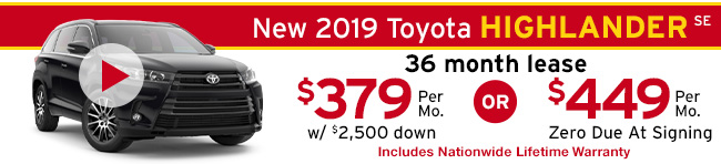 New 2019 Toyota Highlander