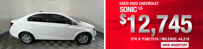 Used 2020 Chevrolet Sonic