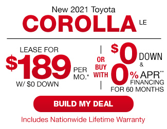 New 2021 Toyota Corolla LE