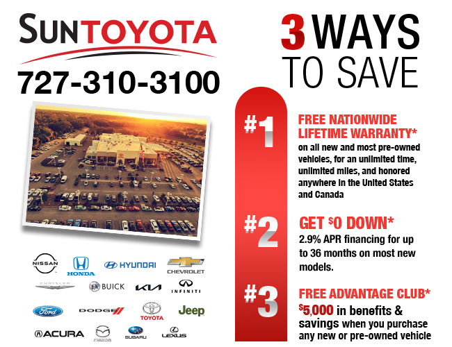 3 ways to save - Sun Toyota